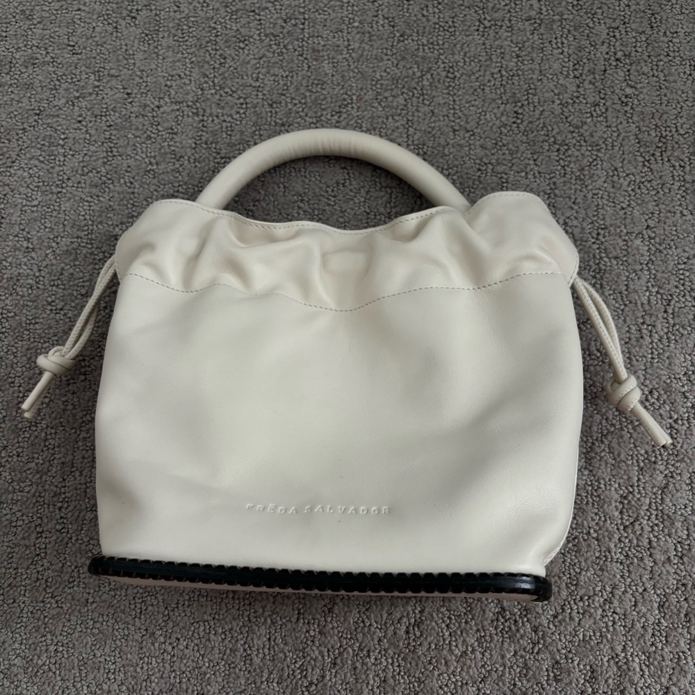 Freda Salvador Ruby Bucket Bag in Bone